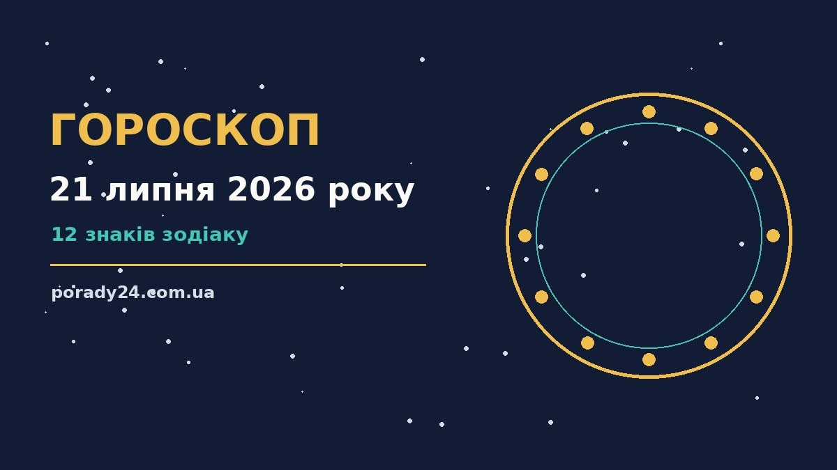 Гороскоп на 21 липня 2026 року: практичні поради для роботи, грошей і стосунків
