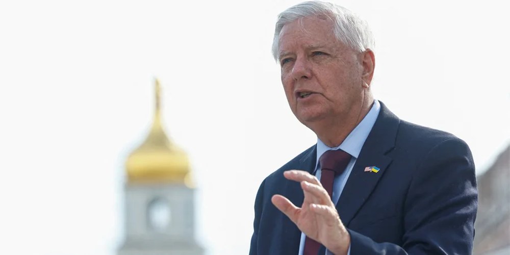 Сенатор Ліндсі Грем під час виступу в Сенаті США