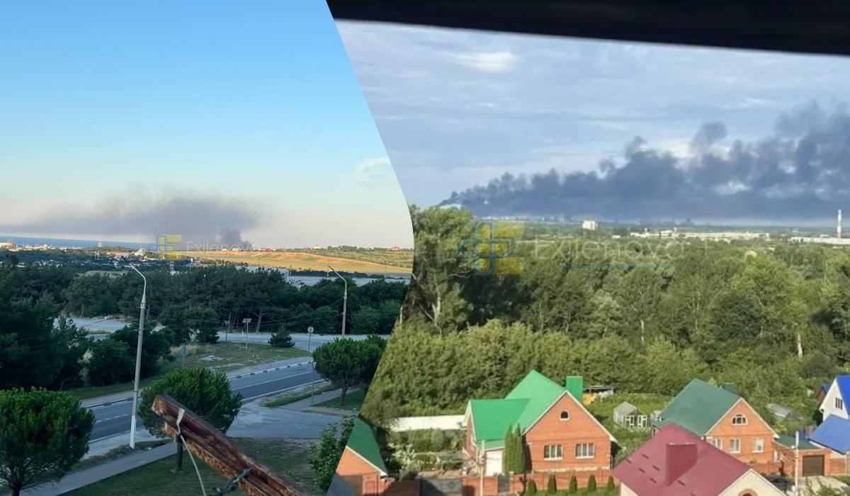 Стовпи диму над НПЗ «Газпромнефтехім Салават» у Салаваті після нічної атаки дронів 14 липня