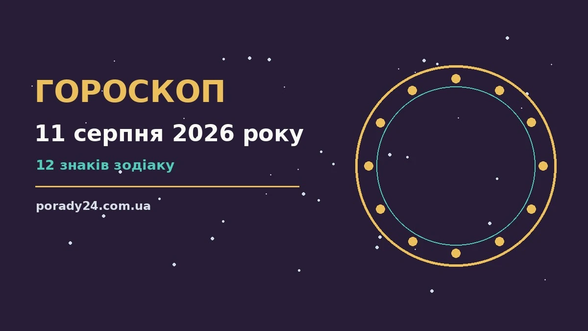 Зодіакальний фон для щоденного гороскопу на 11 серпня 2026 року