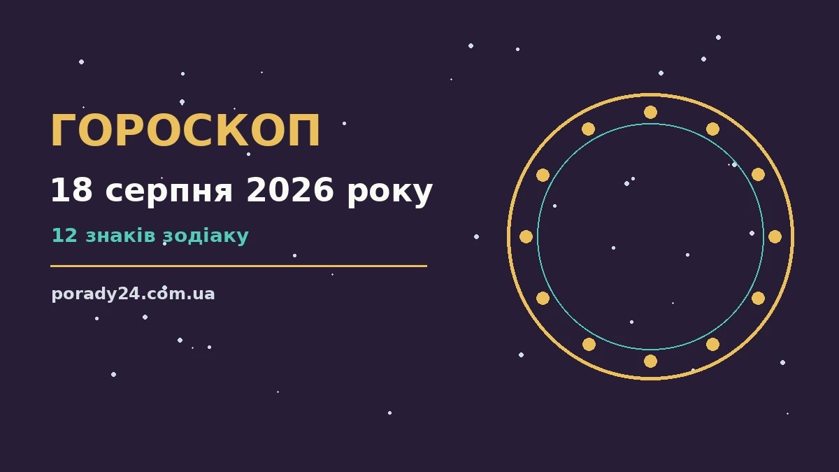 Гороскоп на 18 серпня 2026 року: енергія дня, фінанси і кохання