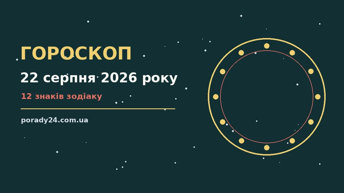 Гороскоп на 22 серпня 2026 року: де діяти без зволікань для грошей і кохання