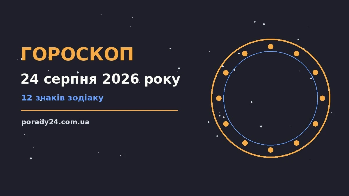Зодіакальний знак на тлі ранкового сонця як символ гороскопу на 24 серпня 2026 року