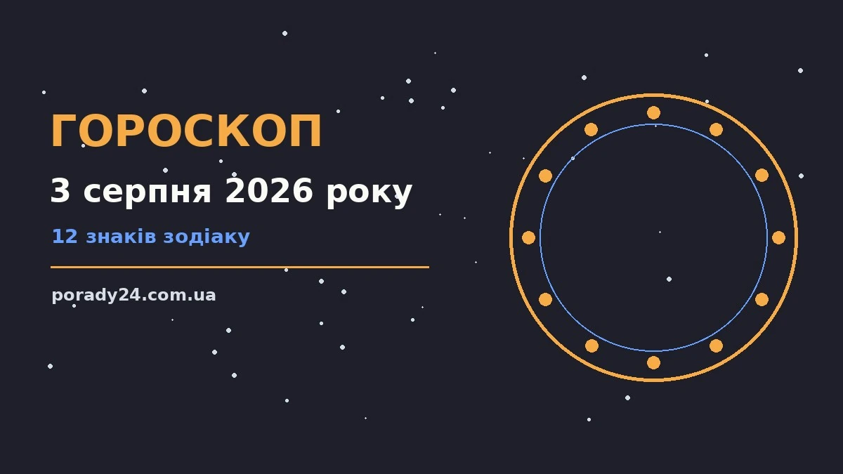 Гороскоп на 3 серпня 2026 року — кар'єра, фінанси та стосунки