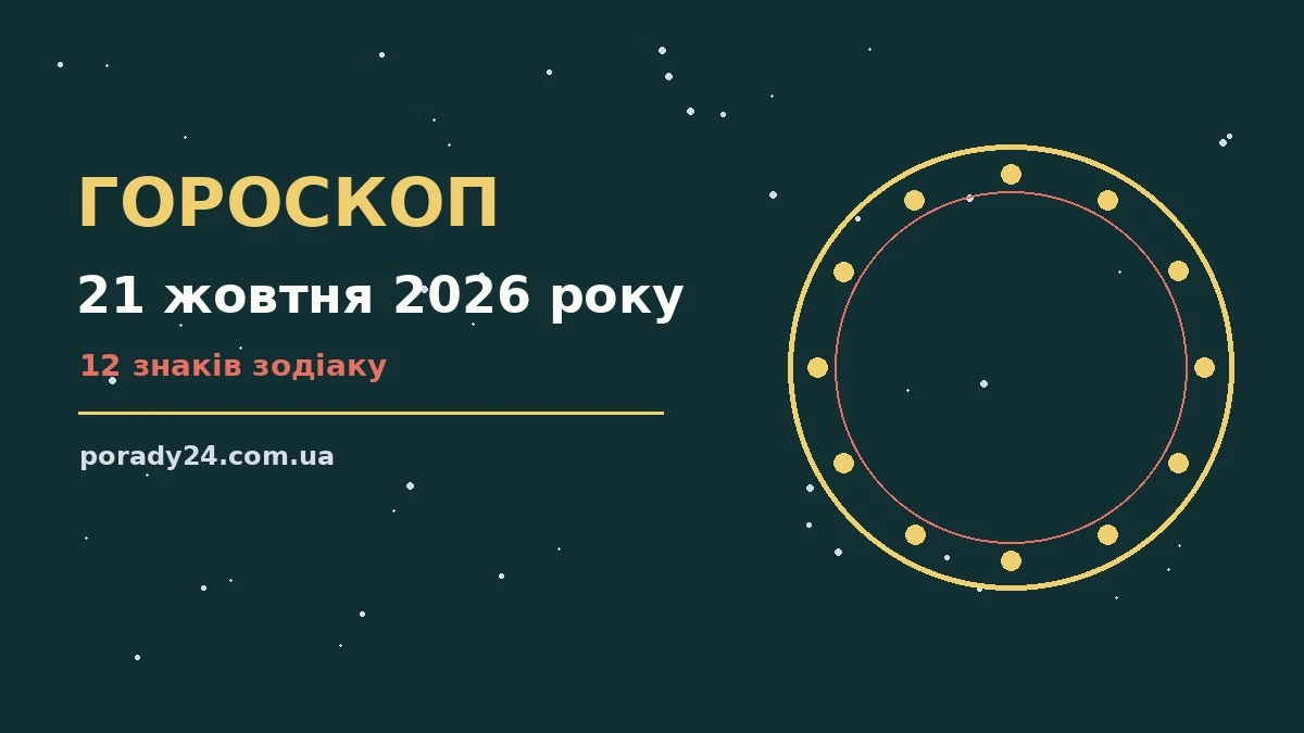 Гороскоп на 21 жовтня 2026 року: де діяти без зволікань для грошей і кохання